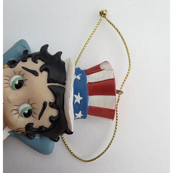 Betty Boop Christmas 4th Of July Ornaments Lot Of 2 TM Hearst 2000 Patriotic - Picture 4 of 8